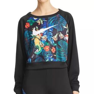 Rare Nike Sportswear Ultra-Femme Floral-Print Tropical Cropped Top